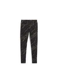 Puma - Damskie legginsy z grafiką ESS+ ANIMAL PUMA Black. Kolor: czarny. Wzór: nadruk, motyw zwierzęcy. Sport: bieganie #1
