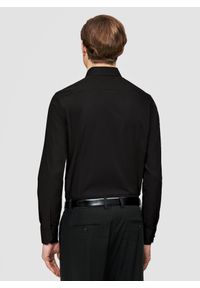 Pako Lorente - PAKO LORENTE – Czarna koszula męska z wełną. Typ kołnierza: kołnierzyk klasyczny. Kolor: czarny, brązowy. Materiał: wełna. Długość rękawa: długi rękaw. Długość: długie #5