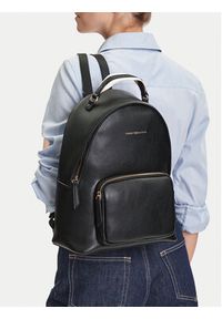 TOMMY HILFIGER - Tommy Hilfiger Plecak Th Logotape Backpack AW0AW17471 Czarny. Kolor: czarny. Materiał: skóra