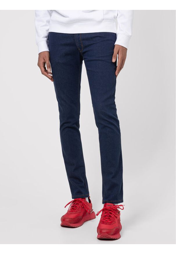 Hugo Jeansy 734 50441720 Granatowy Extra Slim Fit. Kolor: niebieski