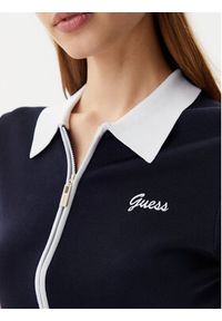 Guess Sukienka dzianinowa V5GK00 Z3D60 Granatowy Regular Fit. Kolor: niebieski. Materiał: wiskoza #4