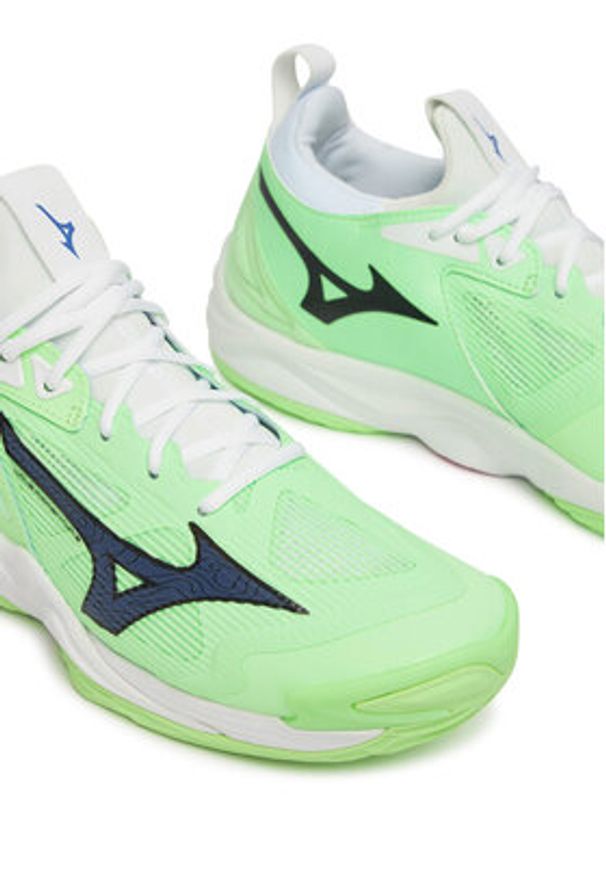 Mizuno Buty halowe Wave Momentum 3 V1GA2312 Zielony. Kolor: zielony. Materiał: materiał. Model: Mizuno Wave