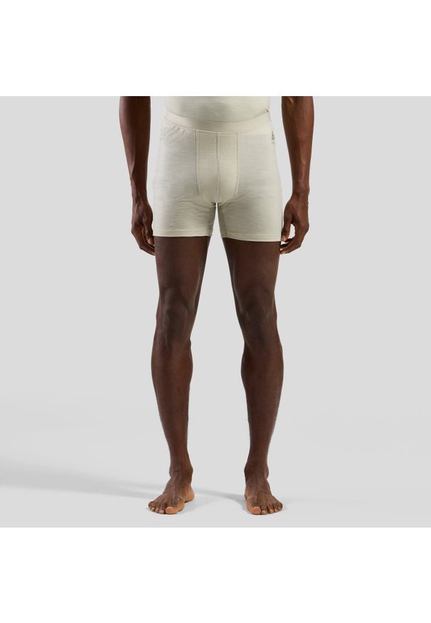 Bokserki męskie Odlo Boxer MERINO 160. Kolor: biały. Sport: fitness