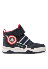 Geox Sneakersy MARVEL J Perth Boy J367RD 05411 C0735 M Granatowy. Kolor: niebieski. Wzór: motyw z bajki