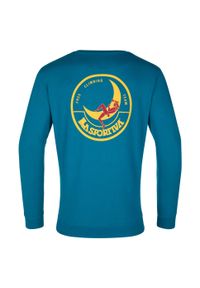 LA SPORTIVA - Bluza wspinaczkowa męska La Sportiva Climbing on the Moon Sweatshirt. Kolor: zielony