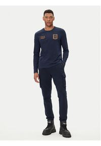Aeronautica Militare Longsleeve 252TS2488UJ00710 Granatowy Regular Fit. Kolor: niebieski. Materiał: bawełna. Długość rękawa: długi rękaw