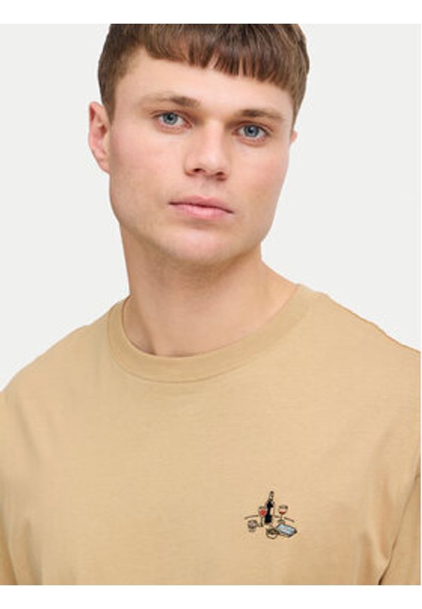 !SOLID - Solid T-Shirt Manes 21108333 Brązowy Regular Fit. Kolor: brązowy. Materiał: bawełna