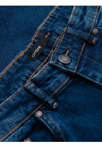 Ombre Clothing - Spodnie męskie jeansowe JOGGERY z klasyczna opaśnicą - niebieskie V2 - Rozmiar: L. Okazja: na co dzień. Kolor: niebieski. Materiał: jeans. Styl: klasyczny #8