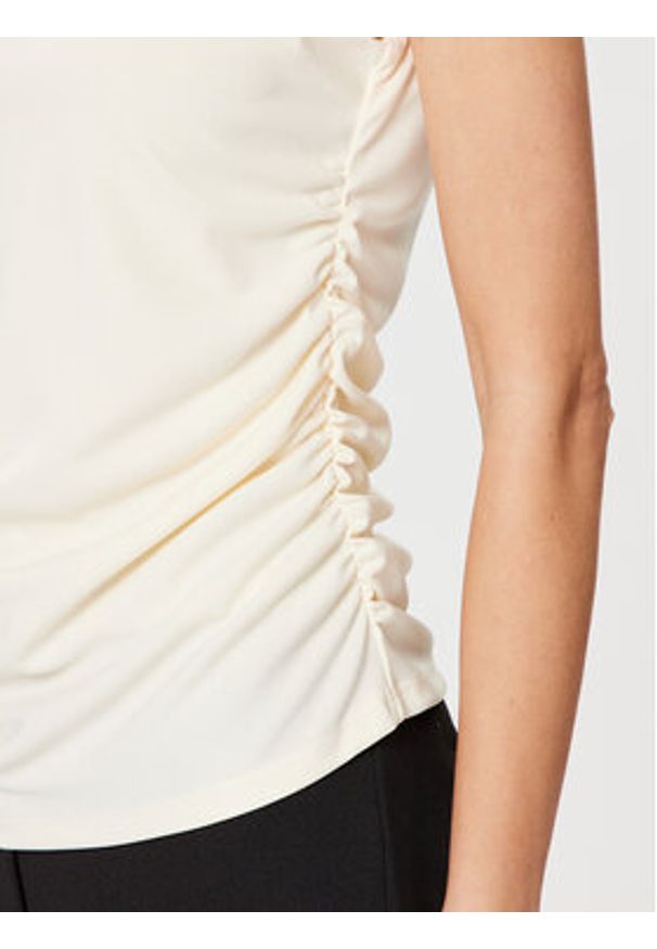 DKNY Top P3AH7QKR Écru Regular Fit. Materiał: syntetyk