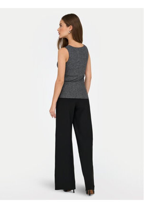 only - ONLY Top Lea 15356494 Szary Regular Fit. Kolor: szary. Materiał: wiskoza