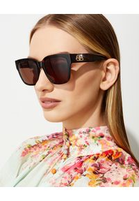 Balenciaga - BALENCIAGA - Brązowe okulary przeciwsłoneczne. Kolor: brązowy #1