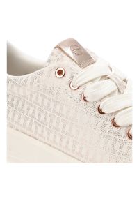 Różowe Sneakersy Tamaris Wygodne Obuwie Damskie. Okazja: na co dzień. Zapięcie: sznurówki. Kolor: biały. Materiał: materiał #2