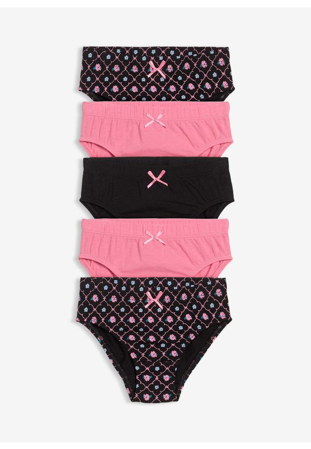 bonprix - Figi z miękkiej bawełny organicznej (5 szt.). Kolor: czarny. Materiał: bawełna