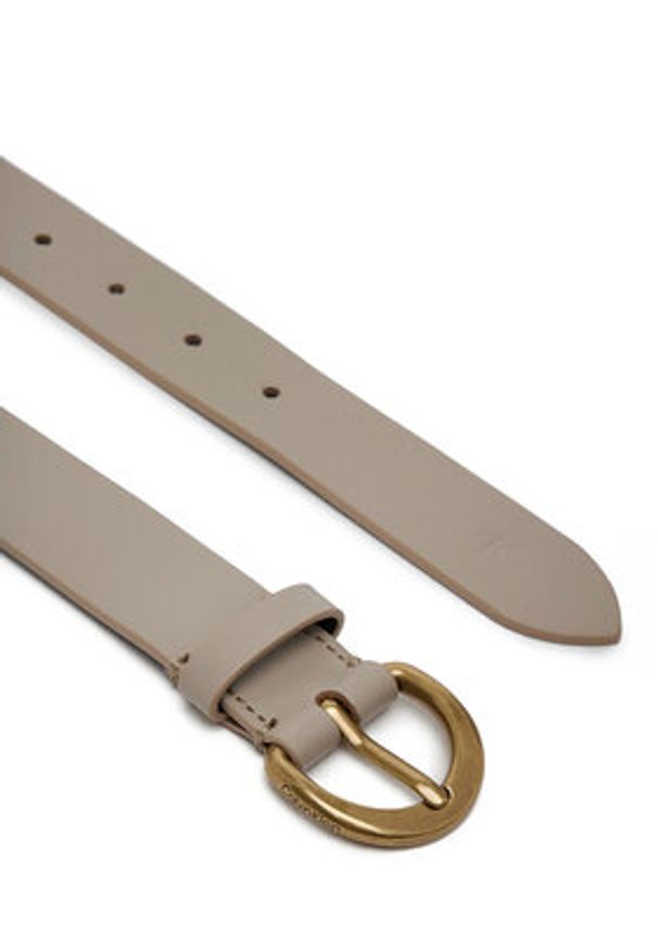 Calvin Klein Jeans Pasek Damski Casual Pin Buckle 30Mm LV04K7008G Beżowy. Kolor: beżowy. Materiał: skóra