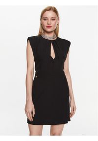 Kontatto Sukienka koktajlowa NO1006 Czarny Slim Fit. Kolor: czarny. Materiał: syntetyk. Styl: wizytowy #1