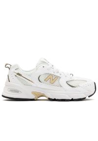 Buty New Balance GR530SO - białe. Okazja: na co dzień. Kolor: biały. Materiał: materiał, syntetyk, guma. Szerokość cholewki: normalna