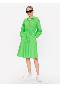 TOMMY HILFIGER - Tommy Hilfiger Sukienka koszulowa 1985 WW0WW39196 Zielony Regular Fit. Kolor: zielony. Materiał: bawełna. Typ sukienki: koszulowe #3