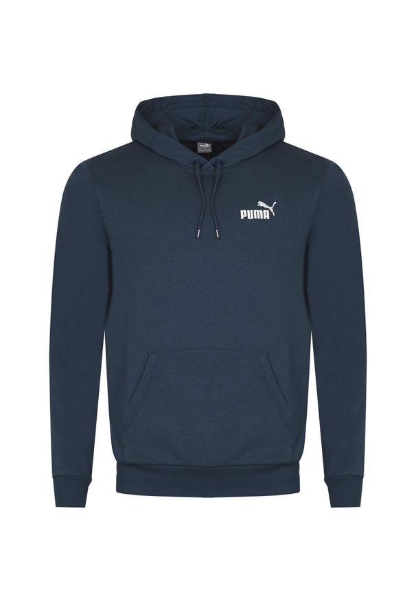 Bluza z kapturem Puma Men Ess Small Logo Hoody, Mężczyźni. Typ kołnierza: kaptur. Kolor: niebieski. Materiał: materiał, bawełna