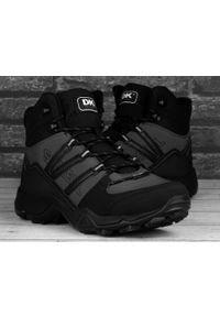 Buty zimowe męski trekkingowe DK SPIRIT HIGH SOFTSHELL. Kolor: wielokolorowy, czarny, szary. Materiał: softshell. Sezon: zima