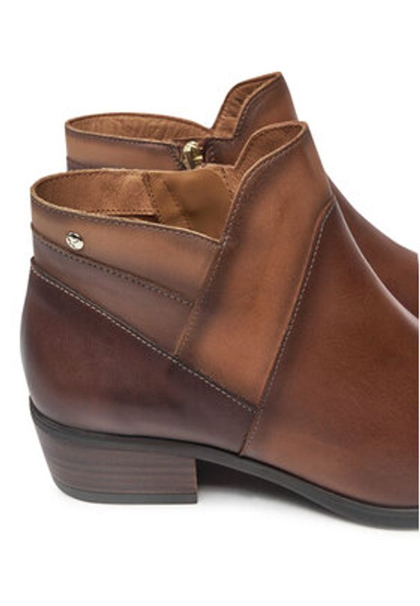 Pikolinos Botki W1U-8732C1 Brązowy. Kolor: brązowy. Materiał: skóra