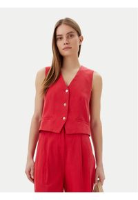 LOLA CASADEMUNT Kamizelka LS2502007 Czerwony Regular Fit. Kolor: czerwony. Materiał: lyocell #1