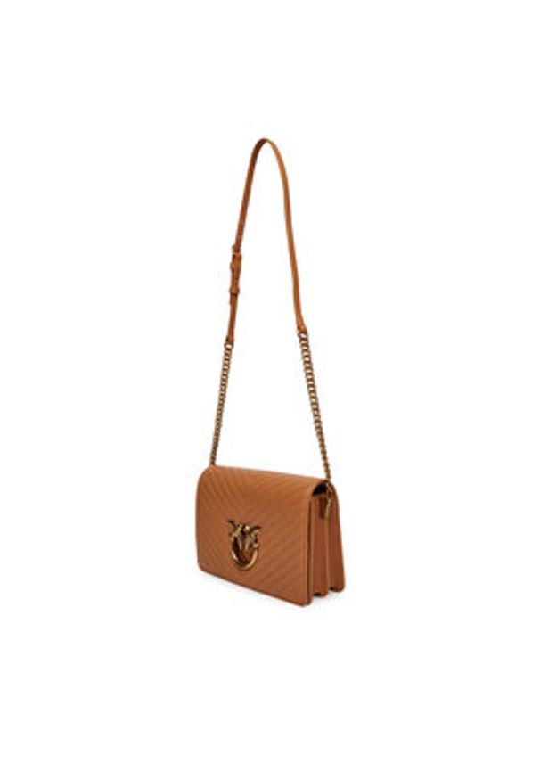 Pinko - PINKO Torebka Love Click Classic PE 25 PLTT 100063 A0GK Brązowy. Kolor: brązowy. Materiał: skórzane