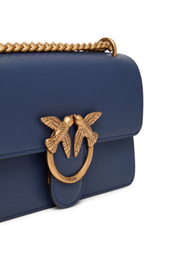 Pinko - PINKO Torebka Love One Mini Dc AI 25-26 PLTT 100074 A0F1 Granatowy. Kolor: niebieski. Materiał: skórzane