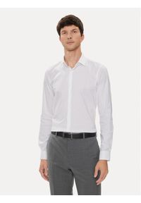 Calvin Klein Koszula K10K113182 Biały Slim Fit. Kolor: biały. Materiał: bawełna #1