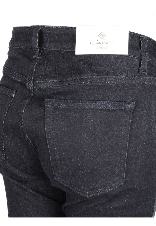 GANT - Gant Jeansy "Rinse Super Slim" | 410245 / Rinse Super Slim | Kobieta | Granatowy. Kolor: niebieski. Wzór: aplikacja