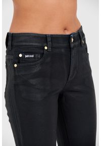 Just Cavalli - JUST CAVALLI Skinny Czarne jeansy z połyskiem. Kolor: czarny #7