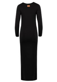 MUUV Sukienka Tigh Cult kolor czarny maxi dopasowana. Kolor: czarny. Materiał: bawełna, dzianina, elastan. Długość rękawa: długi rękaw. Typ sukienki: dopasowane. Długość: maxi #2
