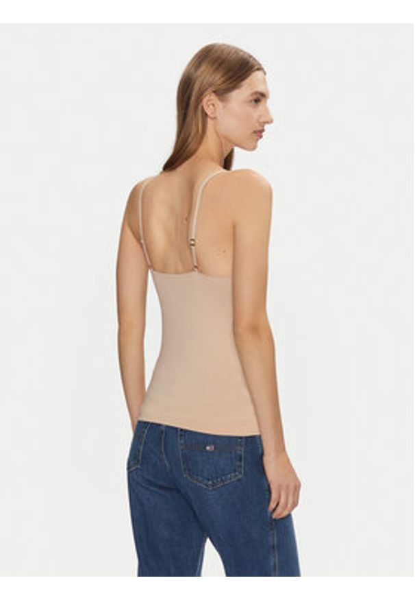 Lauren Ralph Lauren - LAUREN RALPH LAUREN Top 4L0186 Beżowy Slim Fit. Kolor: beżowy. Materiał: syntetyk