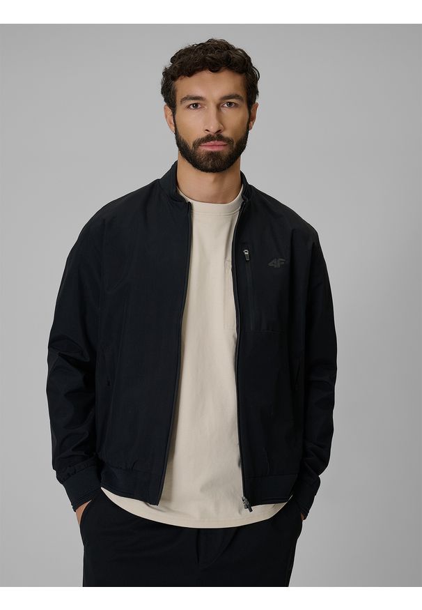 4f - 4F Kurtka przejściowa membrana 5000 męska - czarna XL. Kolor: czarny. Materiał: materiał. Styl: sportowy