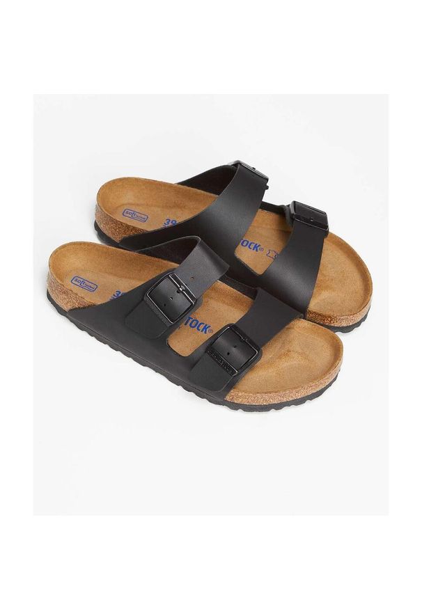 Klapki turystyczne uniseks Birkenstock Arizona 551251 Black. Kolor: czarny. Materiał: skóra, materiał, syntetyk. Sezon: lato. Sport: pływanie, fitness