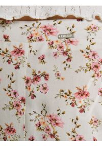 Big-Star - Spódnica damska midi w kwiatowy wzór perłowa Shimenita 103. Kolor: kremowy. Materiał: wiskoza, tkanina. Wzór: kwiaty. Sezon: lato #5