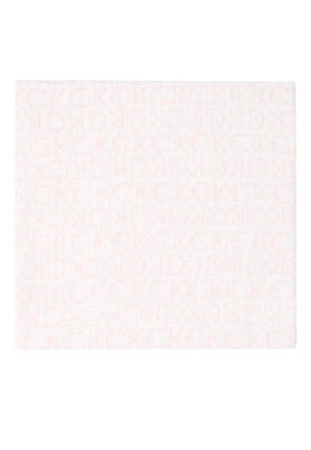Calvin Klein Szal Monogram K60K612979 Różowy. Kolor: różowy. Materiał: bawełna, materiał