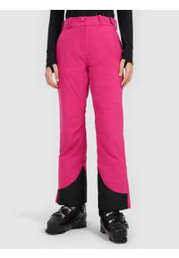 4f - 4F Spodnie narciarskie membrana 10000 damskie - różowe M. Stan: podwyższony. Kolor: różowy. Materiał: materiał. Wzór: gładki. Sezon: zima. Sport: narciarstwo #2