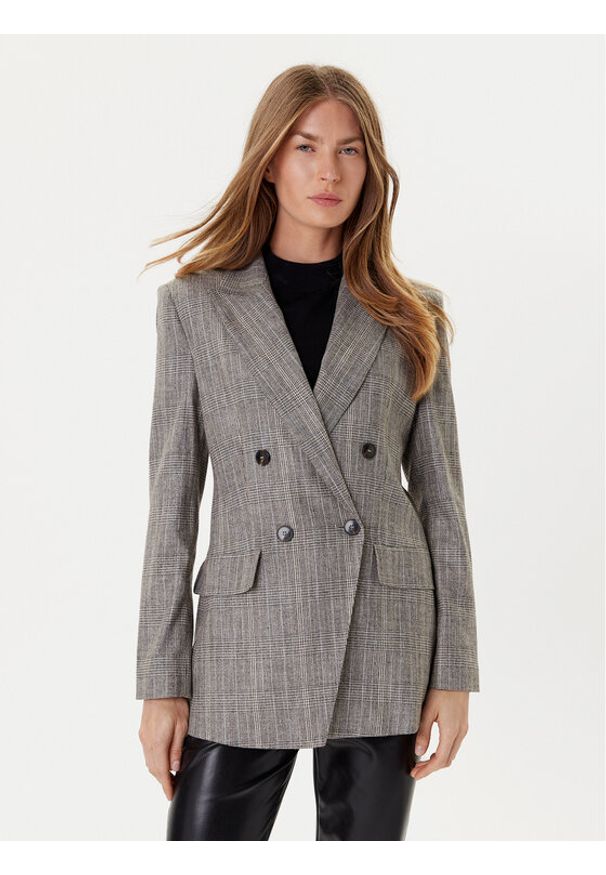 Marella Marynarka Rob 2523046081 Szary Regular Fit. Kolor: szary. Materiał: wiskoza