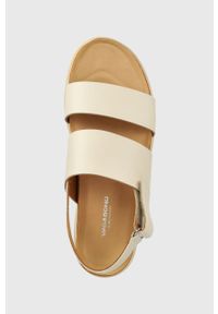 Vagabond Shoemakers sandały skórzane ERIN damskie kolor beżowy. Zapięcie: rzepy. Kolor: beżowy. Materiał: skóra. Wzór: gładki #3