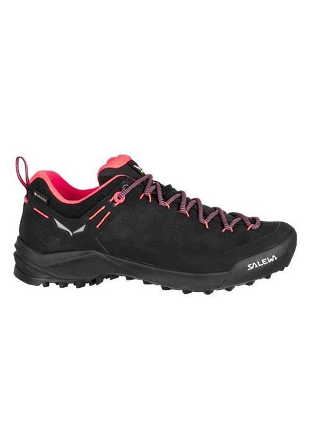 Buty trekkingowe damskie Salewa Wildfire Leather Gtx. Kolor: czarny. Materiał: zamsz, materiał, syntetyk. Szerokość cholewki: normalna