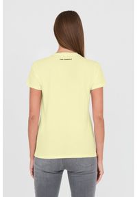 Karl Lagerfeld - KARL LAGERFELD Żółty damski t-shirt Ikonik 2.0 Karl T-shirt, Rozmiar XS. Kolor: żółty #4