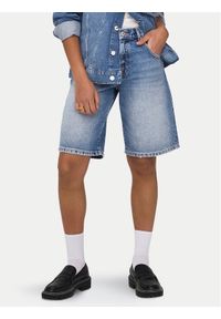 only - ONLY Bermudy Mate 15340976 Niebieski Baggy Fit. Kolor: niebieski. Materiał: bawełna #1