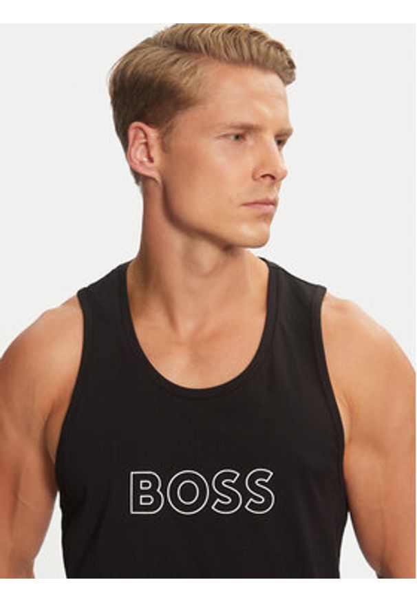 BOSS - Boss Tank top 50491711 Czarny Regular Fit. Kolor: czarny. Materiał: bawełna