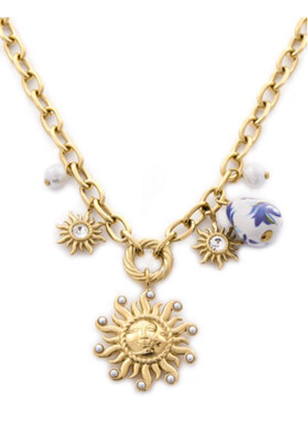 Guess Naszyjnik JUBN05 083JW Złoty. Materiał: metalowe. Kolor: złoty