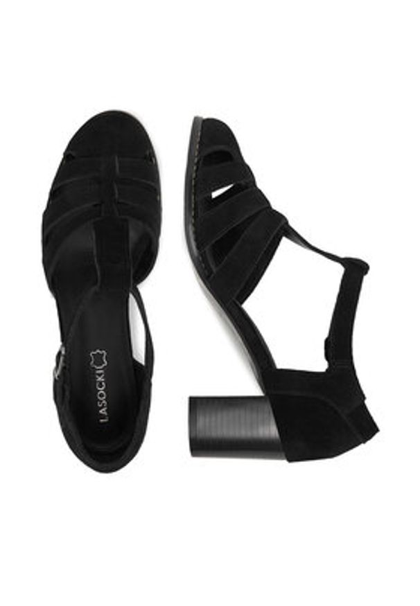 Lasocki Półbuty CEO-25F531-3 Czarny. Kolor: czarny. Materiał: zamsz, skóra