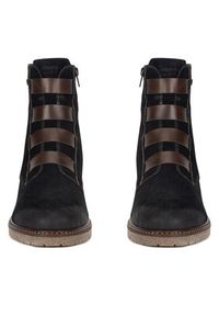 Remonte Trzewiki D1A76-03 Czarny. Kolor: czarny. Materiał: zamsz, skóra #5