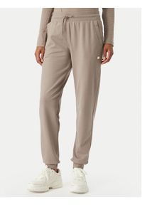 EA7 Emporio Armani Bluzka 7W000456 AF10373 U6100 Beżowy ciemny Slim Fit. Kolor: beżowy. Materiał: bawełna #6