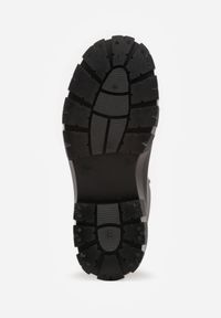 Born2be - Czarne Kalosze o Fasonie Sztybletów na Podeszwie z Bieżnikiem Taylina. Okazja: na co dzień. Kolor: czarny. Materiał: jeans. Styl: casual, elegancki #2