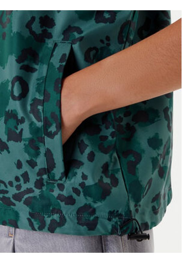 Adidas - adidas Kamizelka Animal Print 3-Stripes JV6958 Zielony Loose Fit. Kolor: zielony. Materiał: syntetyk. Wzór: nadruk