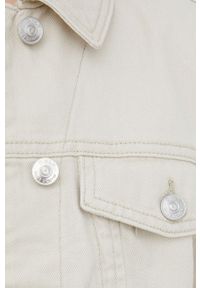 only - Only kurtka jeansowa damska kolor beżowy przejściowa. Kolor: beżowy. Materiał: jeans #2